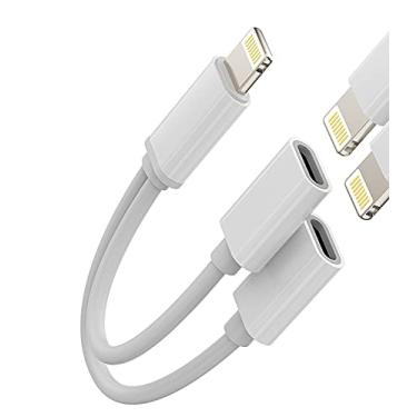 Imagem de Adaptador de fone de ouvido compatível com conector Lightning duplo para áudio e carregador de fone de ouvido divisor de carregamento compatível com iPhone 11 12 xr x 7 8plus para conversor de conector de iPad para certificado Apple MFI