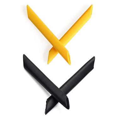 Imagem de Mryok 2 pares de meias de substituição para óculos de sol Oakley RadarLock Path XL Pitch Edge - amarelo e preto