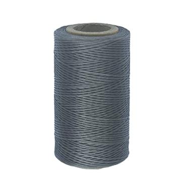 Imagem de 260 metros 150D/16 fio de poliéster encerado plano costura artesanato para costura de couro bolsas chapéus - cinza escuro