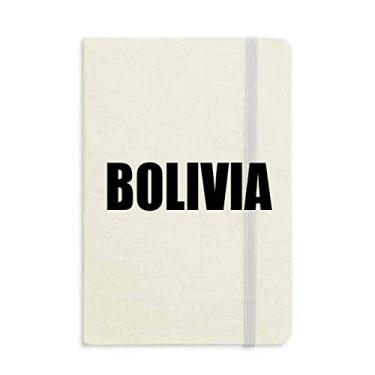 Imagem de Caderno com nome do país da Bolívia capa dura diário clássico A5 presente