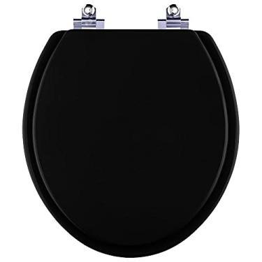 Imagem de Assento Sanitário Fechamento Lento Araxa Preto para vaso Santa Clara