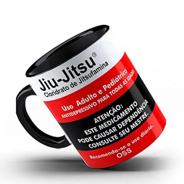 Imagem de Caneca xicara arte marcial Remédio Jiu Jitsu (Preta)