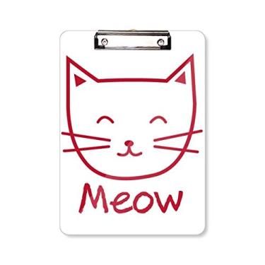 Imagem de Cat Meow Prancheta simples de proteger animal pasta, bloco de escrita A4