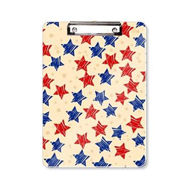 Imagem de Placa de apoio para prancheta azul pentagrama América elementos país pasta, bloco de notas A4
