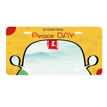 Imagem de DIYthinker Placa de licença Summer Begins Twenty Four Solar Term Tag Decoração de carro Dia da Paz