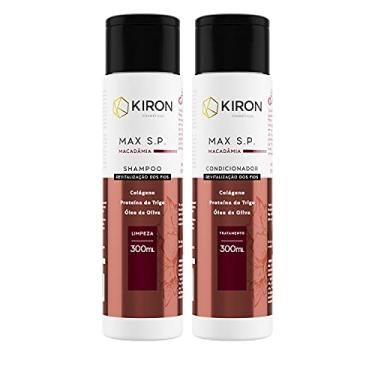 Imagem de Kit Shampoo+Condicionador Macadamia MAX S.P. Revitalização dos Fios Kiron Cosmeticos 2X300ML