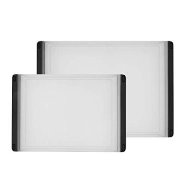 Imagem de Conjunto de tábua de corte de 2 peças Good Grips OXO, transparente