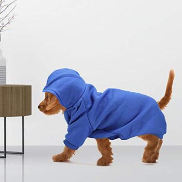 Imagem de cigemay Pet Winter Warm Par Carpet Clothes Coat Pet Dog Cat (azul-marinho, M)