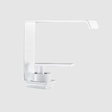 Imagem de Torneira preta do banheiro estilo cachoeira misturador de pia torneira de água de latão com furo único misturador de pia vaidade montado no convés, tipo A