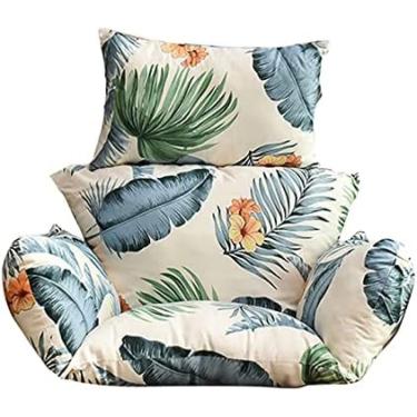 Imagem de Almofadas Grandes Para Cadeira De Jardim Em Vime Ao Ar Livre, Almofada De Assento Para Cadeira De Balanço Suspensa Ao Ar Livre, Almofadas Para Cadeira De Cesto Para Jardim Com Varanda Interna, Alm