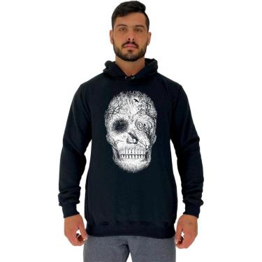 Imagem de Blusa Moletom MXD Conceito Tradicional Com Touca Forest Skull Masculina-Masculino
