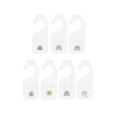 Imagem de Colcolo Etiqueta divisora de -roupa infantil para organizadores de roupas de bebê, de recém-nascido meses, divisórias de cabide para, retângulo