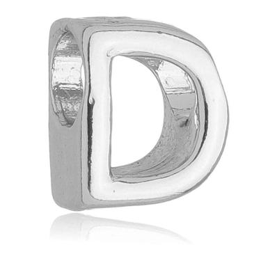 Imagem de Berloque Letra D Separador Pandora Banhado a Prata 925 - Premium