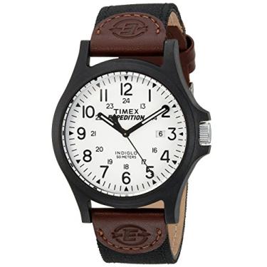 Imagem de Timex Relógio masculino Expedition Acadia de 40 mm, Marrom/branco/preto