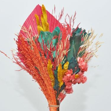 Imagem de Buquê de flores desidratadas colorido com latânea decoração