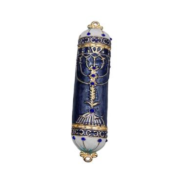 Imagem de Generic Porta mezuzah caso com rolagem artesanal elegante símbolo de prosperidade decoração da porta da frente para a porta do escritório em casa, 13x2.5x1.5cm