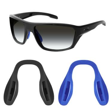 Imagem de Mryok Almofadas de nariz de substituição para óculos de sol Oakley Split Shot OO9416/Split Time/Crossrange/Crossrange R/XL - Opções, Azul e preto, One Size