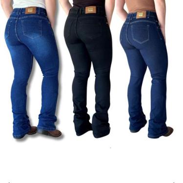 Imagem de Kit 3 Calças Jeans Feminina Nossa Terra Country