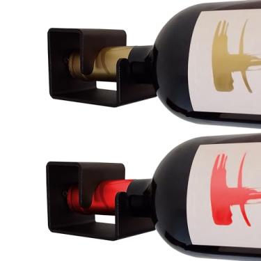 Imagem de Kit 2 uni Suporte de Garrafas Strassis Design SD-2001 Metal Cor: Preto