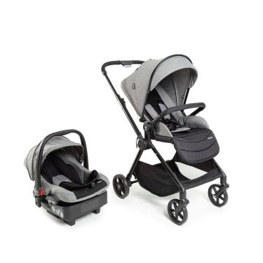 Imagem de Carrinho com Bebê Conforto Travel System Magnific Trio Grey Denin - Safety 1st
