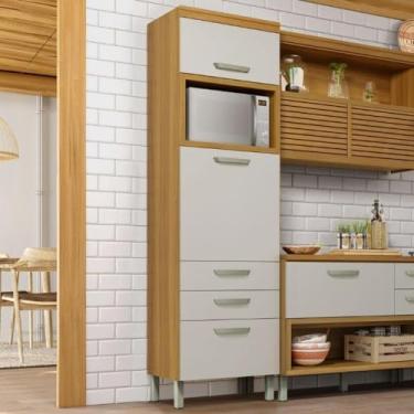 Imagem de Paneleiro 2 Portas 3 Gavetas Princesa Nesher Móveis Freijó/off White