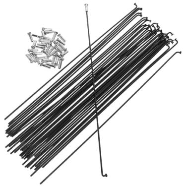 Imagem de WINOMO 36 peças 14G J Bend Bicicleta Mountain Bike Aço raios de bicicleta e mamilos 260 mm