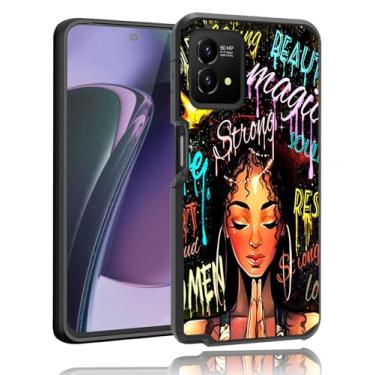 Imagem de Capa para Moto G Stylus 5G 2023, à prova de choque, antiarranhões, capa de armadura híbrida de camada dupla para Motorola G 5G 2023, mulheres afro-americanas, menina negra afro-americana com coroa