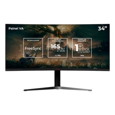 Imagem de Monitor Gamer Pichau Nexus 34 Va Uw Curvo 2k 1ms 165hz Frees PG-NXSW34-BL01