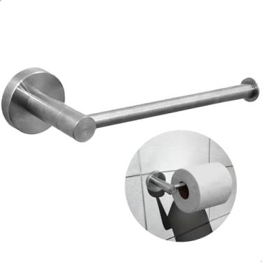 Imagem de Dona D Cor, Porta Papel Higiênico Inox Escovado Papeleira Banheiro Luxo Suporte De Parede Aço Inox 304 Fosco Acessorio Lavabo Alto Padrão