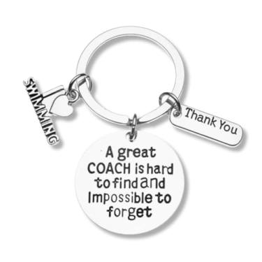 Imagem de Chaveiro de natação Sportybella Coach, presente de treinador, ótimo treinador é difícil de encontrar chaveiro