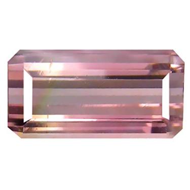 Imagem de Pedra preciosa solta natural de turmalina rosa não aquecida com corte octógono de 1,70 ct (10 x 5 mm)