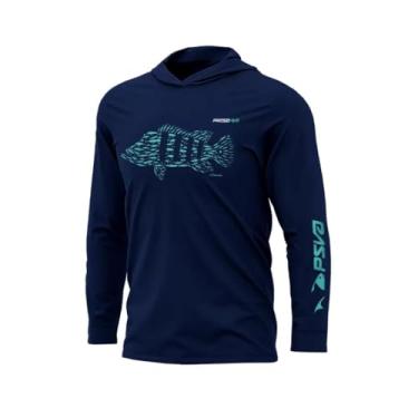 Imagem de Camiseta Presa Viva Capuz Poliamida Ref 14 - Marinho Tamanho:gg