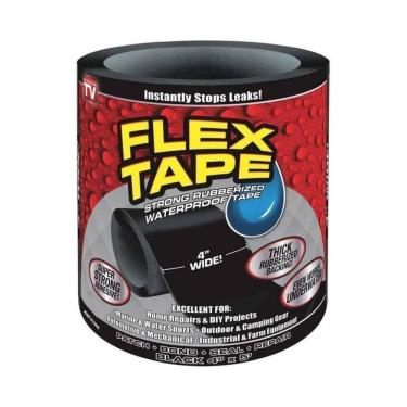 Imagem de Fita Adesiva Flex Tape Preta Super Reparos Cola Tudo