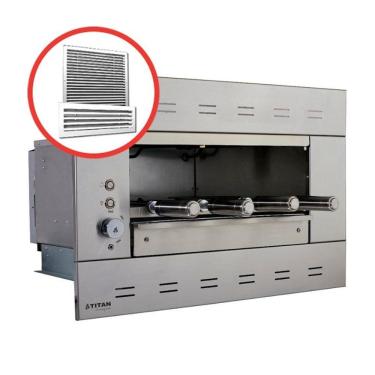 Imagem de Churrasqueira Elétrica de Embutir 4 Espetos SUPREMA 04 E com Kit Venezianas Titan