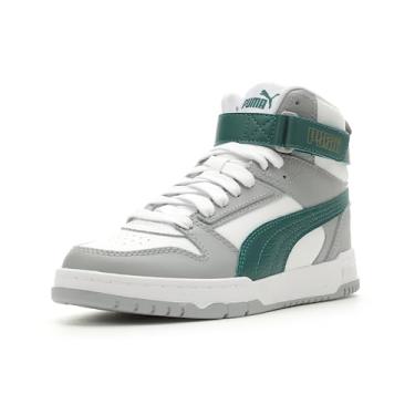 Imagem de PUMA Tênis infantil unissex Rbd Game, Puma Branco-malaquita fria médio cinza-dourado, 17