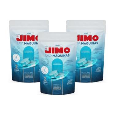 Imagem de Kit Com 3 Pastilha Jimo Lava Máquinas Lava Louça 6x17g Limpeza ConcentradoElimina Resíduos Manutenção Desengordurar