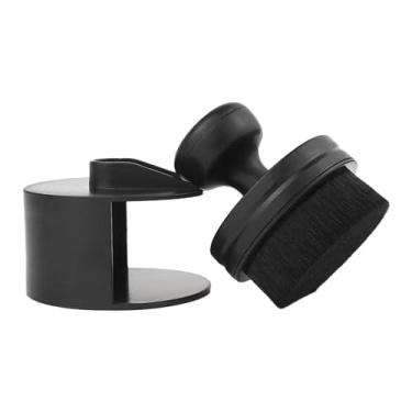 Imagem de Kokiya Pincel de base Kabuki portátil para rosto ou corpo profissional redondo de aplicação rápida pincel de maquiagem de alta densidade, preto