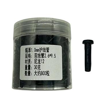 Imagem de Raquete de badminton Raquete Ilhós Ilhós Ilhós Proteção de tubo Preto Substituição Máquinas de amarrar Ferramentas para Tênis Acessório de amarrar, Tubo de fio duplo