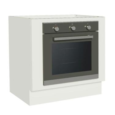 Imagem de Balcão Para Forno De Embutir 80 X 60 Cm Sem Tampo Branco Agata, Glamy, Stella Madesa Branco