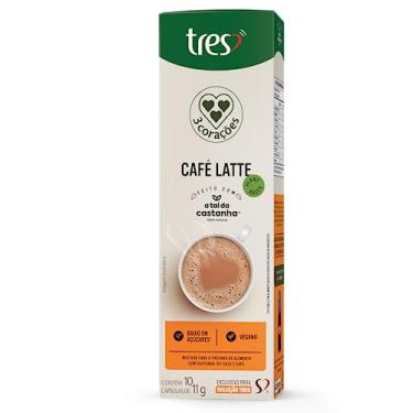 Imagem de 3 Corações Cápsula Bebida Vegetal Café Latte A Tal da Castanha - 10 Unidades