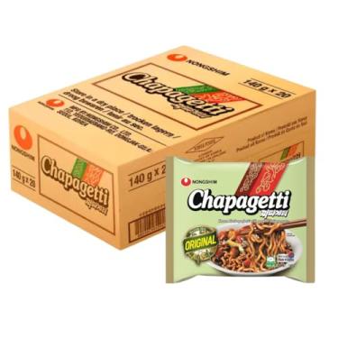 Imagem de Caixa Lamen Coreano Chapaghetti com Tempero de Feijão Preto Tostato 140 gramas - 20 Pacotes