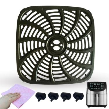 Imagem de Nvkwca Frigideira a ar de 8 litros para fritadeira digital Gourmia GAF856, placa de grelha antiaderente atualizada para fritadeira de ar antiaderente bandeja de placa de inserção de rack prateleira de