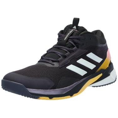 Imagem de adidas Crazyflight 5 Mid Tênis feminino para ambientes internos, Aurora Preto/Zero Metálico/Spark, 8.5