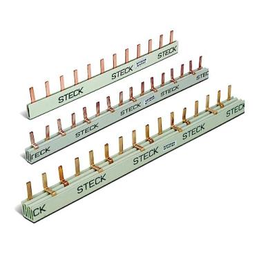 Imagem de Barramento Bifásico 80a 440v 57 Polos Din Steck Gelo 57 Polos