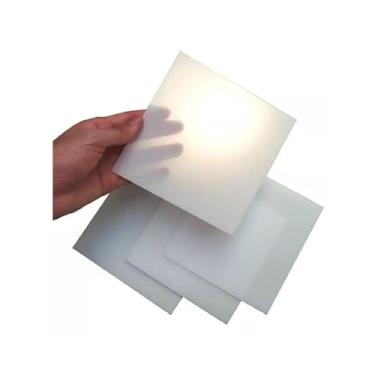 Imagem de Chapa Placa PS Poliestireno Led Luminária Branco Translúcido 2mm (100cm x 50cm)