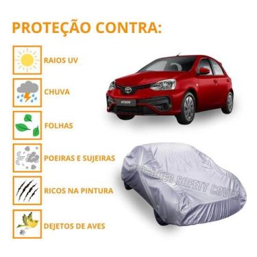 Imagem de Capa Cobrir Carro Etios Hatch Proteção Qualidade Impermeável - Mosaner