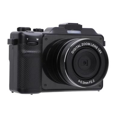 Imagem de Câmera de Vídeo Digital 4K, Sensor CMOS 56MP HD 60FPS Material ABS Zoom Digital 18X Fidelidade Sem Fio, Câmera Digital Retro Micro SLR para Fotografia, Vlogging de Viagens, Webcam