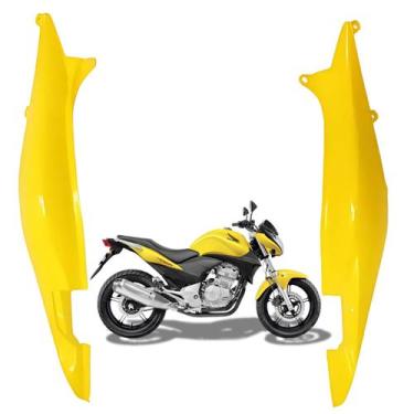 Imagem de Par Carenagem Rabeta Lateral Traseira  Amarelo Topazio Honda Cb300r 20