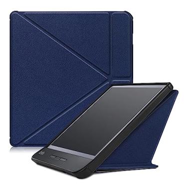 Imagem de Bolsas, cases e capas para tablet PC Capa para tablet KOBO Libra2 2021, capa fina para PC com capa traseira rígida protetora, capa folio com ângulos de visão múltipla(Dark blue)