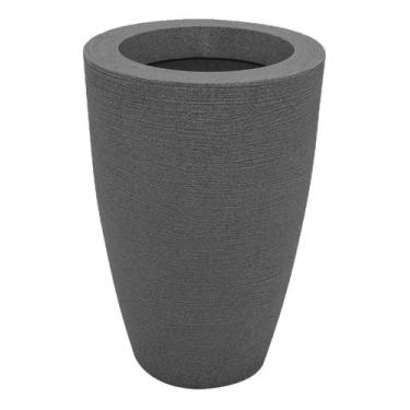 Imagem de Vaso Grafiato Cônico nº 65 cor cimento nutriplan - nutriplast